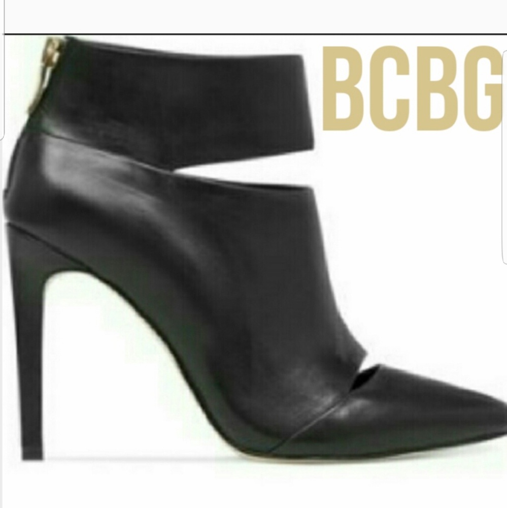 BCBG Black Leather Bootie NWT